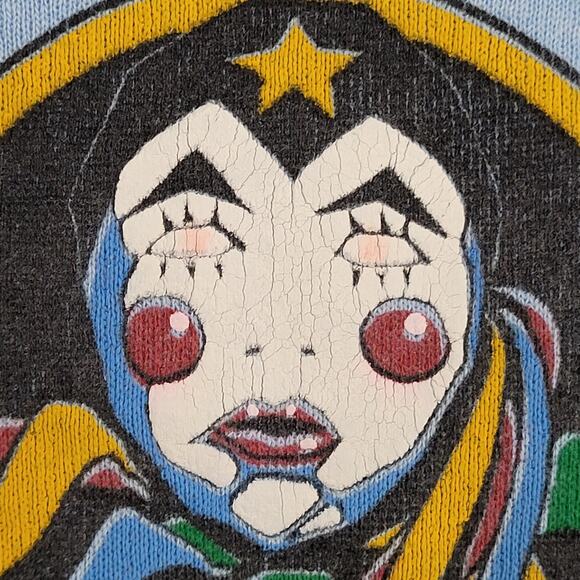 Vintage New-Orleans Sweatshirt Womens L 21x22 Boxy Mardi-Gras Mask - Picture 12 of 14